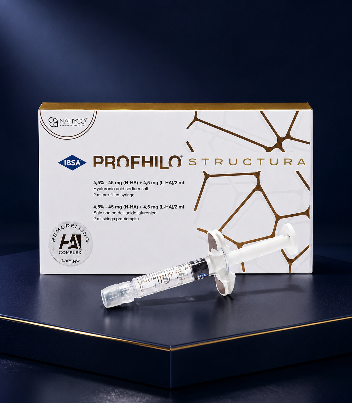 Profhilo Structura 1 x 2ml injectable skin remodelling treatment with product box and syringe Profhilo Structura 1 x 2ml injectable skin remodelling treatment with product box and syringe